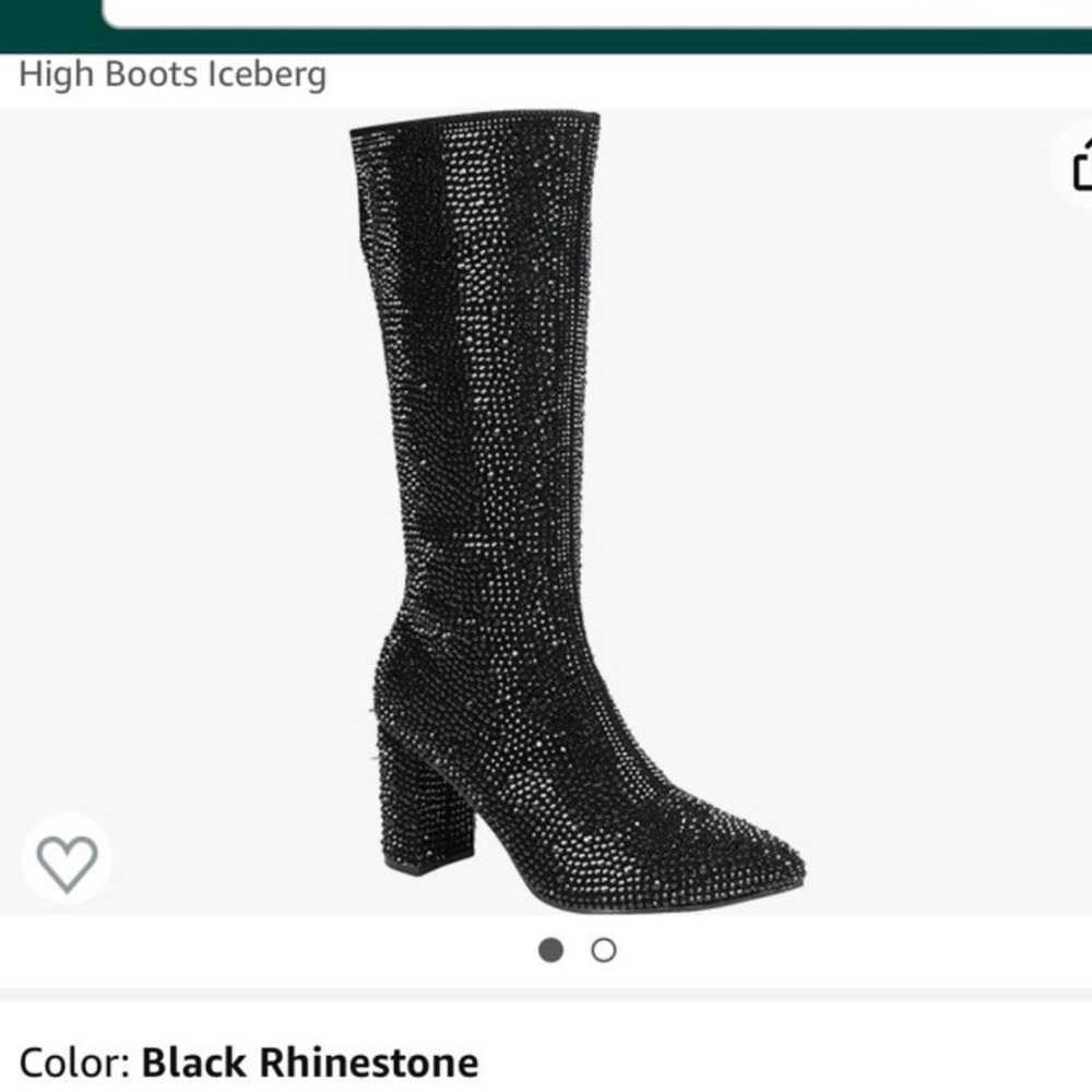 Black sparkly boot